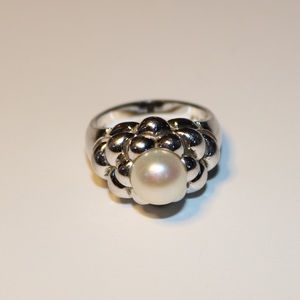 Sterling Silver Pearl Ring